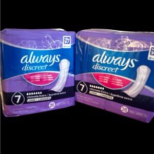 Always Discreet 7 Pads 2 Pack Bundle